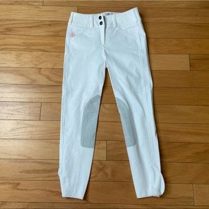 Tailored Sportsman girl’s equestrian knee-patch breeches white size 12 R